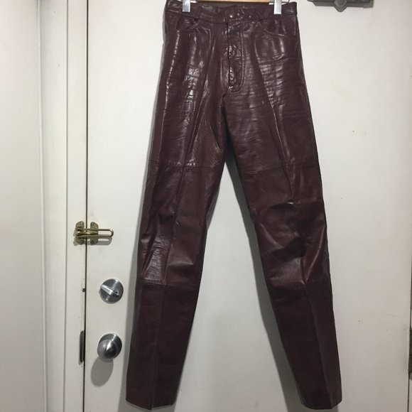 VINTAGE COSA NOVA LEATHER PANTS SIZE 30 - Picture 1 of 9